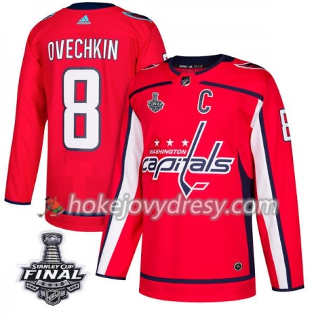 Pánské Hokejový Dres Washington Capitals Alex Ovechkin 8 2018 Stanley Cup Final Patch Adidas Červená Authentic